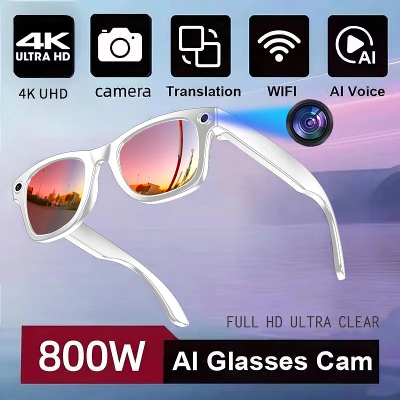 W610 KI-Smart-Sonnenbrille mit farbwechselnden Gläsern und Dual-Kamera-Design