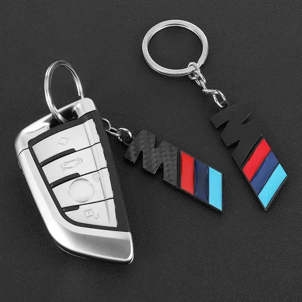 BMW Car Keychain – Handwoven Leather & Zinc Alloy Key Ring