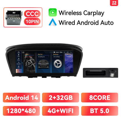 Android 14 Car Radio BMW 3/5 Series | CarPlay & GPS - TREASURE ESHOP