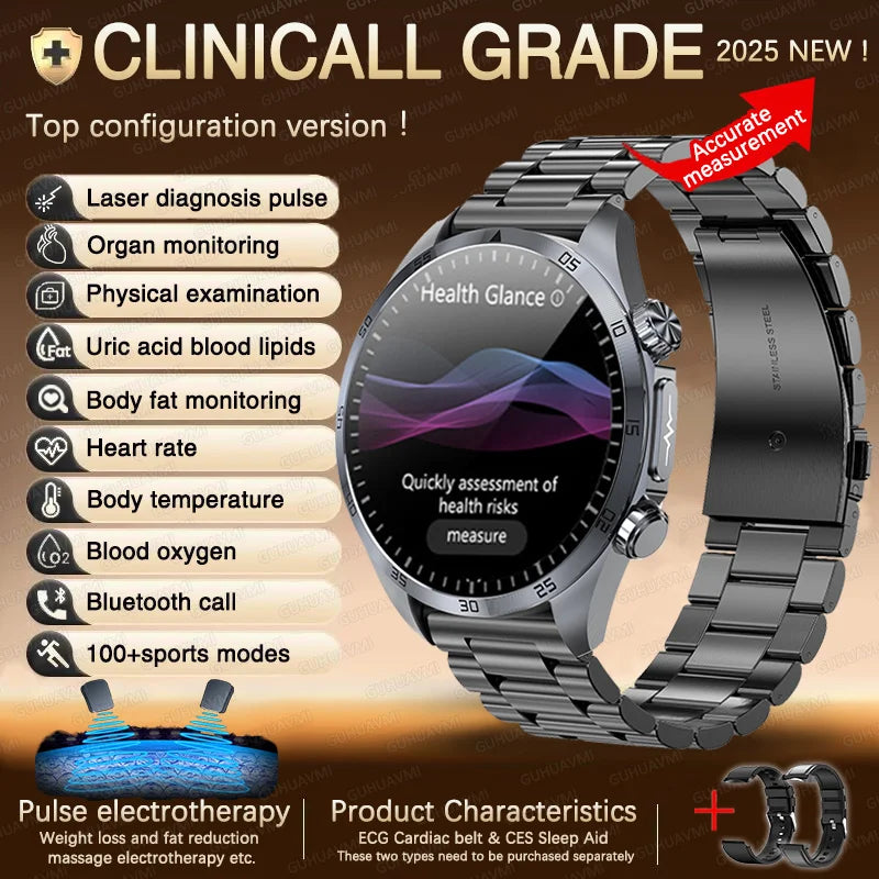ECG+PPG Smart Health Watch | AI Blood Lipid & Fitness Tracker - TREASURE ESHOP