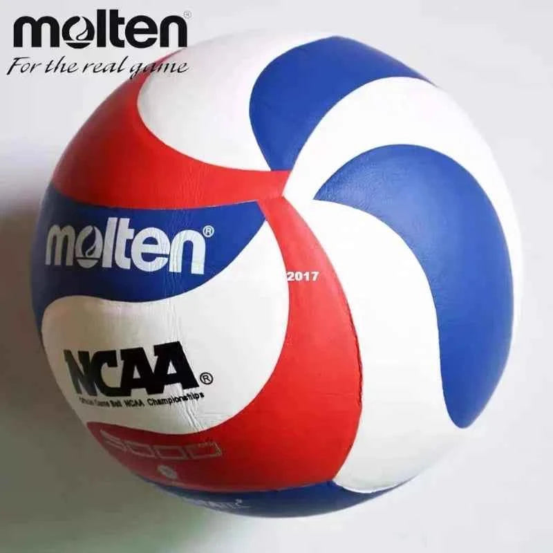 Molten Professional Competition Volleyball, Hard Row, Wear-Resistant, Indoor and Outdoor Training, Size 5 PU, NCAA 5000