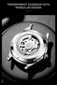 LIGE Men’s Automatic Mechanical Watch – Fashion Waterproof Skeleton Wristwatch - TREASURE ESHOP