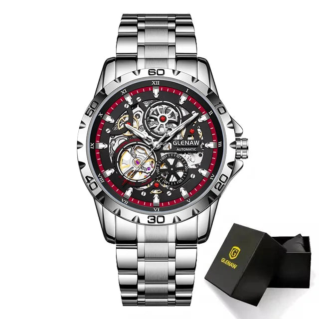 Luxury Skeleton Automatic Men’s Watch | Stainless Steel - TREASURE ESHOP