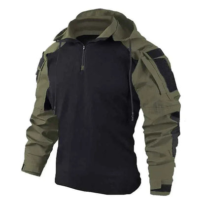 Men’s Tactical Camo Hooded Shirt – Outdoor Hunting Quick Dry Combat Top