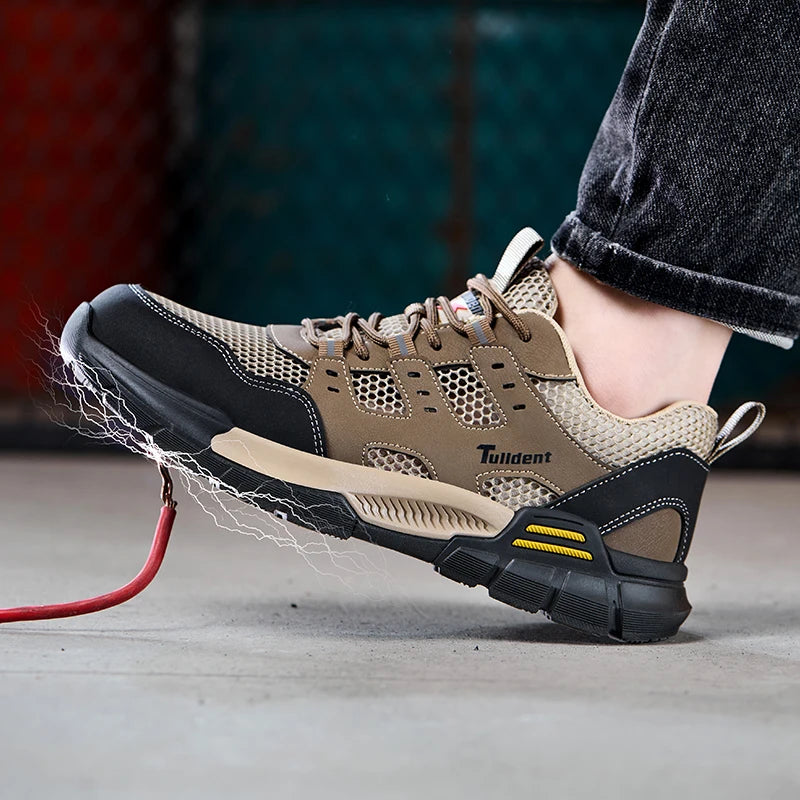 Men’s Safety Shoes Anti-Smashing Anti-Stabbing Lightweight Work Boots