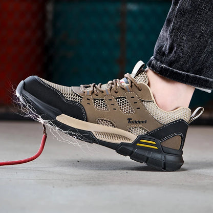 Men’s Safety Shoes Anti-Smashing Anti-Stabbing Lightweight Work Boots