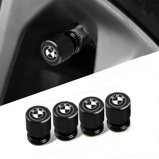 4 Stück Alu Ventilkappen BMW Logo | Staub- & Wasserdicht für X1 X3 X5 E39 E46 E60 F30 G20 G30