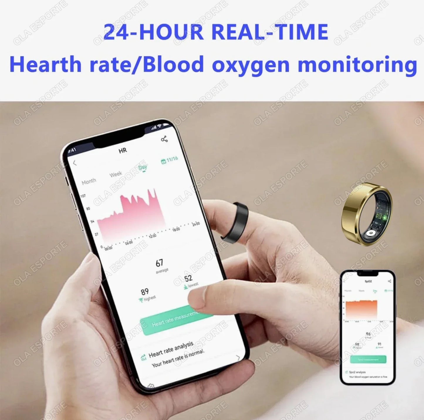 Smart Health Ring – Heart Rate, Blood Pressure & Sleep Monitoring - TREASURE ESHOP