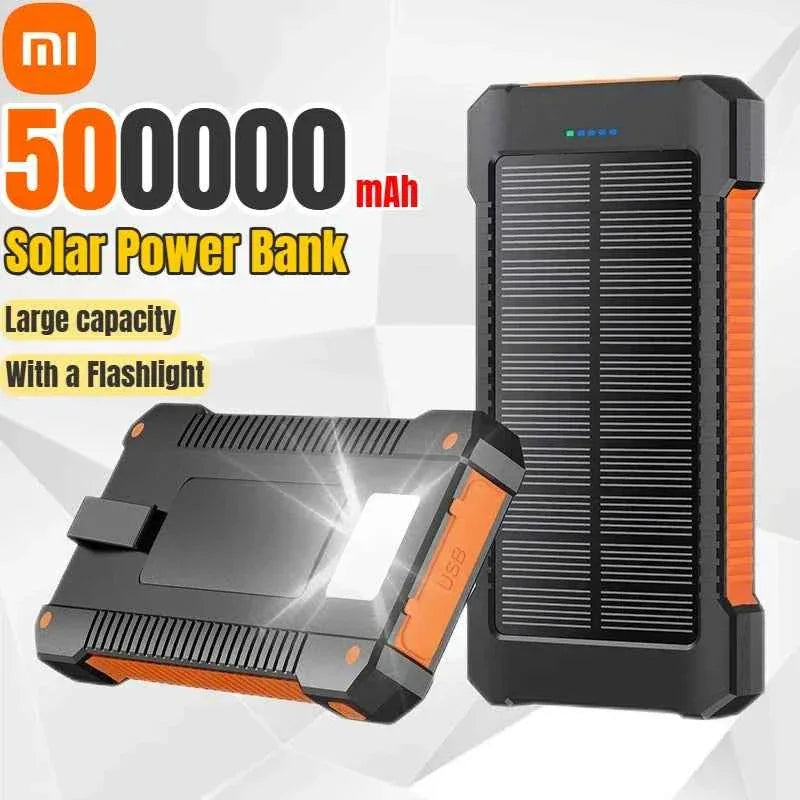500000mAh Solar Power Bank – Super Fast Charging Outdoor Portable Battery