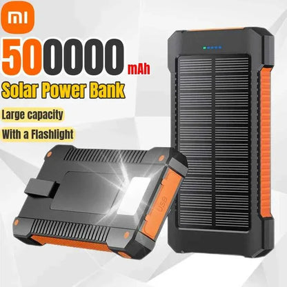 500000mAh Solar Power Bank – Super Fast Charging Outdoor Portable Battery