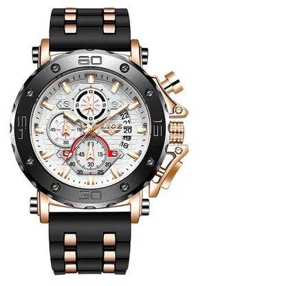 Men’s Luxury Leather Chronograph Watch | Waterproof & Luminous - TREASURE ESHOP