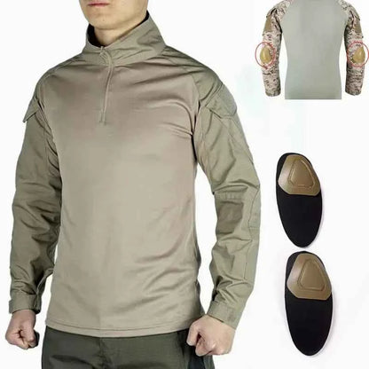 Outdoor G3 Tactical Hiking T-Shirts Combat Shirts CP Camo Long Sleeve Hunting Shirt Cotton Sport Men Clothes Windproof