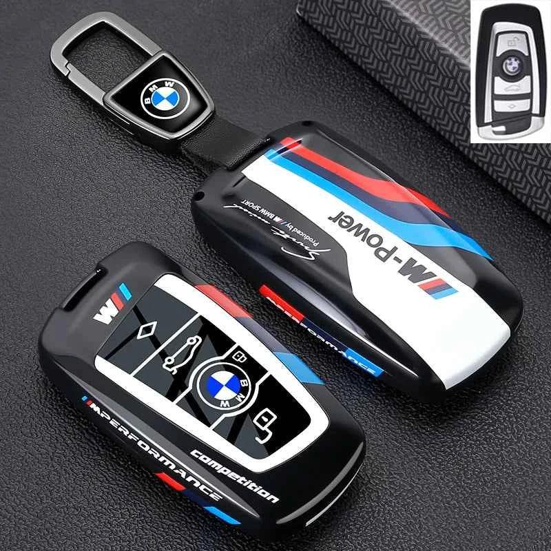 Metal Key Case Cover for BMW 1 3 5 7 Series X1 X3 X4 X5 | Luxury Zinc Alloy Car Key Fob Shell