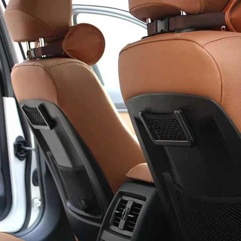 Car Seat Side Mesh Storage Bag – Elastic Phone & Sundries Net Pocket - TREASURE ESHOP