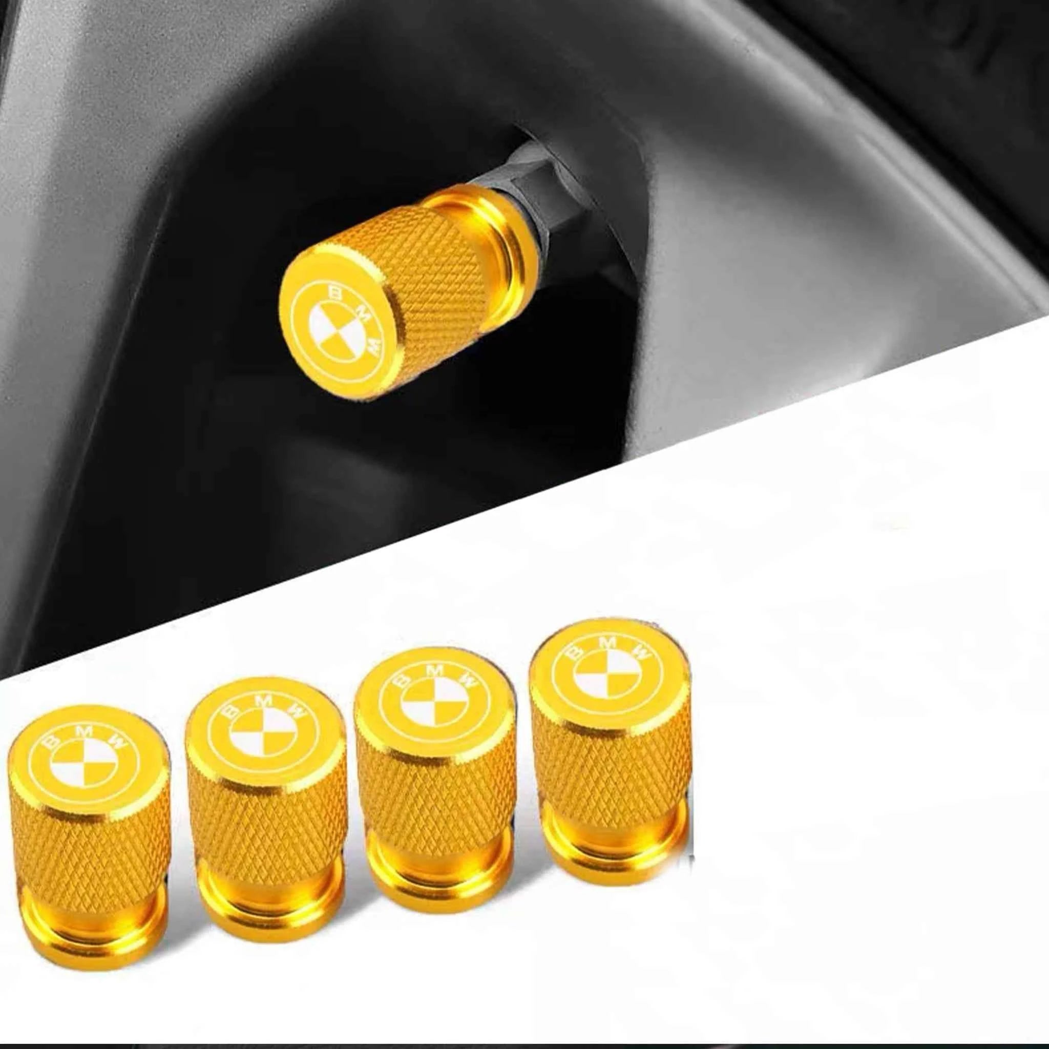 4 Stück Alu Ventilkappen BMW Logo | Staub- & Wasserdicht für X1 X3 X5 E39 E46 E60 F30 G20 G30