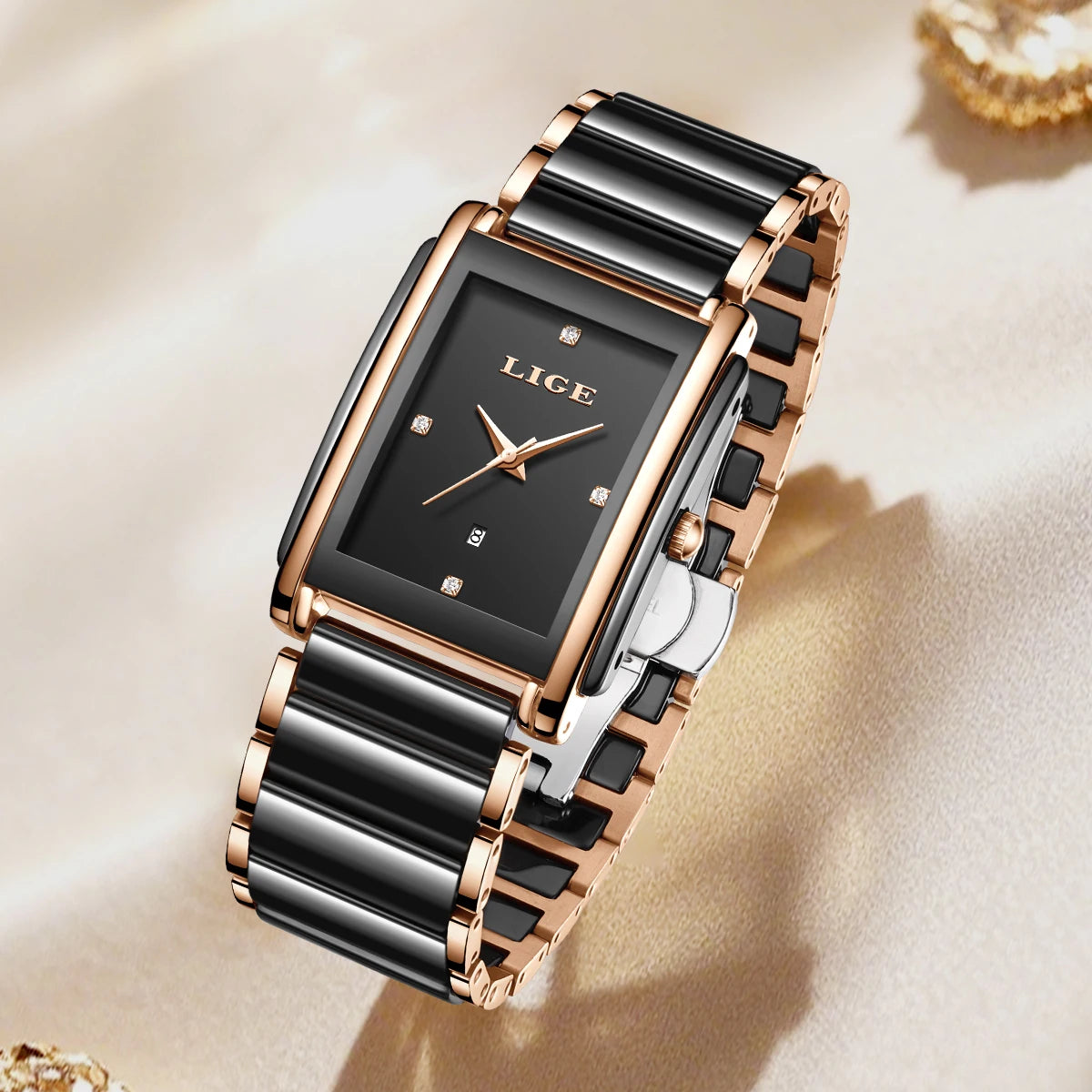 Watch for Women Japanese Movement Ceramics Strap Luxury Ladies Bracelet Quartz Watches - TREASURE ESHOP