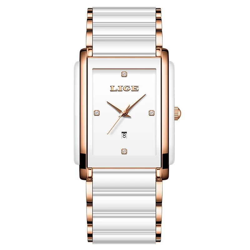 Watch for Women Japanese Movement Ceramics Strap Luxury Ladies Bracelet Quartz Watches - TREASURE ESHOP