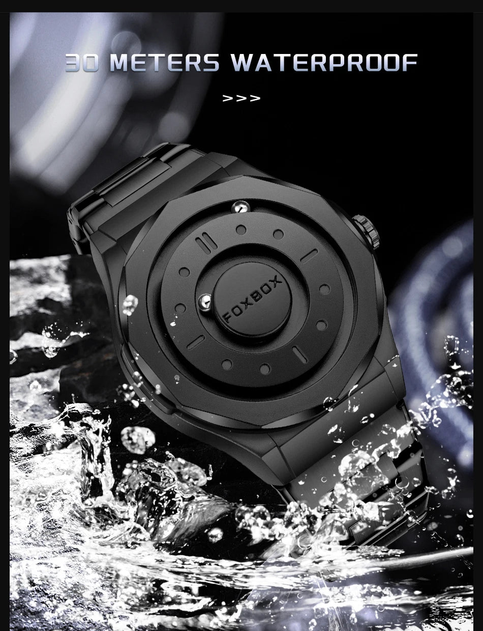 Creative Scrolling Pointer Magnetic Force Men’s Quartz Watch - TREASURE ESHOP