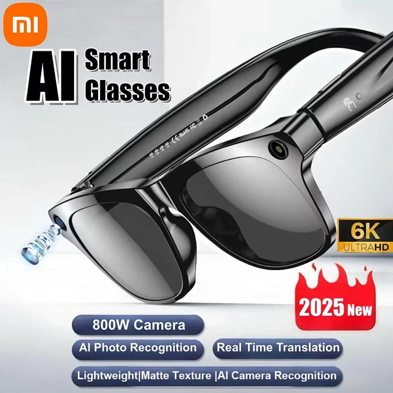 6K HD AI Smart Glasses | 100MP Camera & Voice Assistant - TREASURE ESHOP