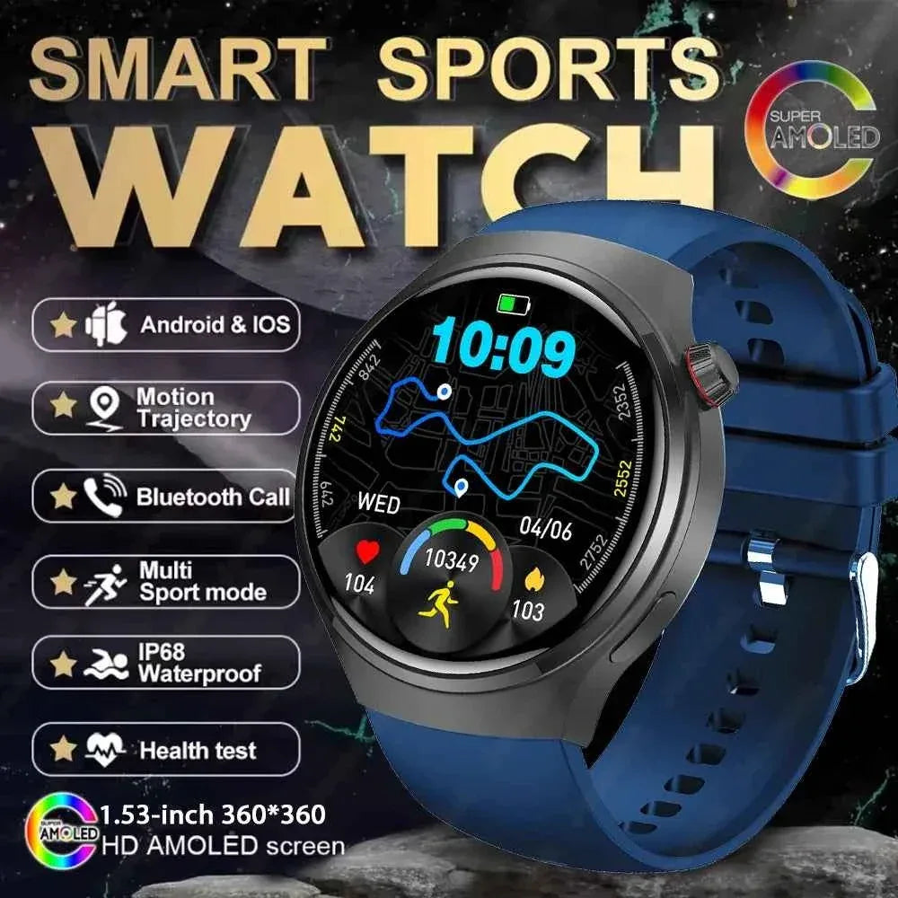 Watch 4 GT Series Smartwatch – 1.53” AMOLED Display, Bluetooth Calling, Heart Rate & Sleep Monitor, Fitness Tracker for Men