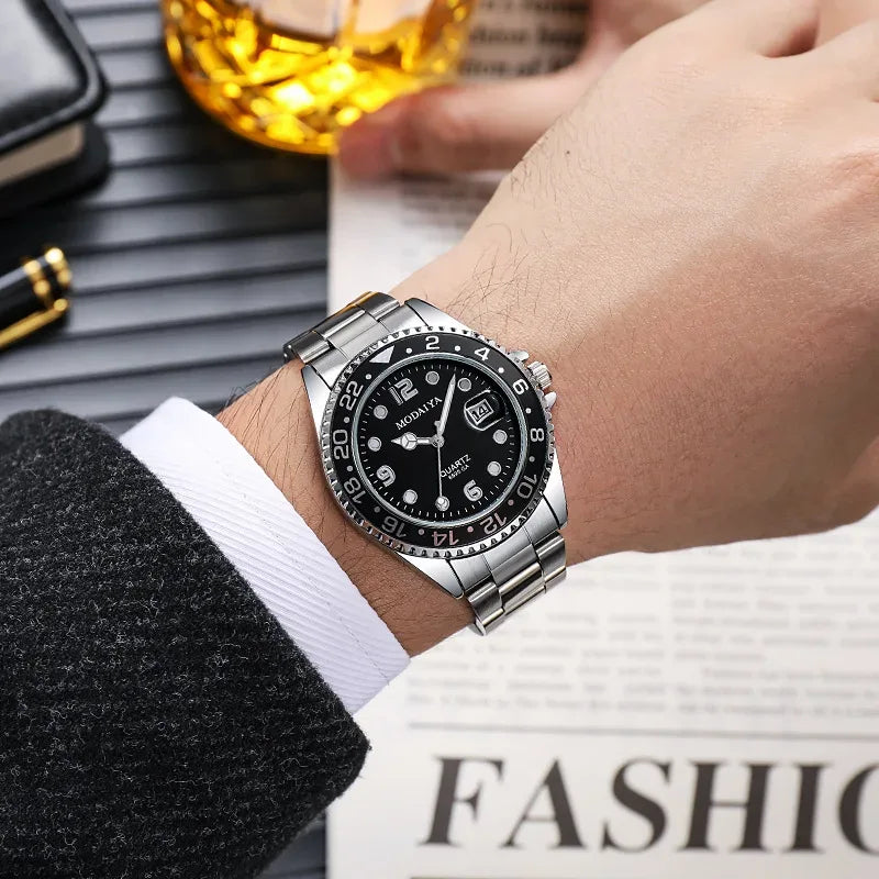 Men’s Sport Quartz Watch – Luxury Military Style, Shock Resistant, Full Steel Case, 3ATM Waterproof - TREASURE ESHOP