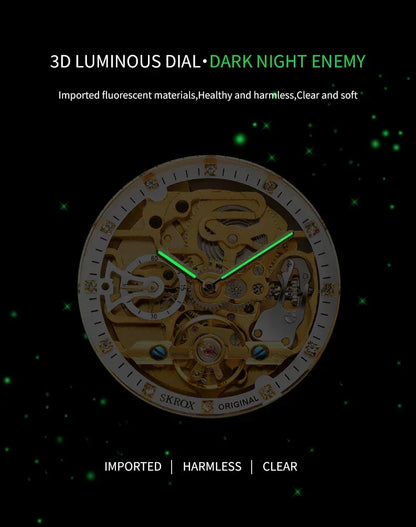 Luxury Automatic Skeleton Men’s Watch | Octagon Design - TREASURE ESHOP