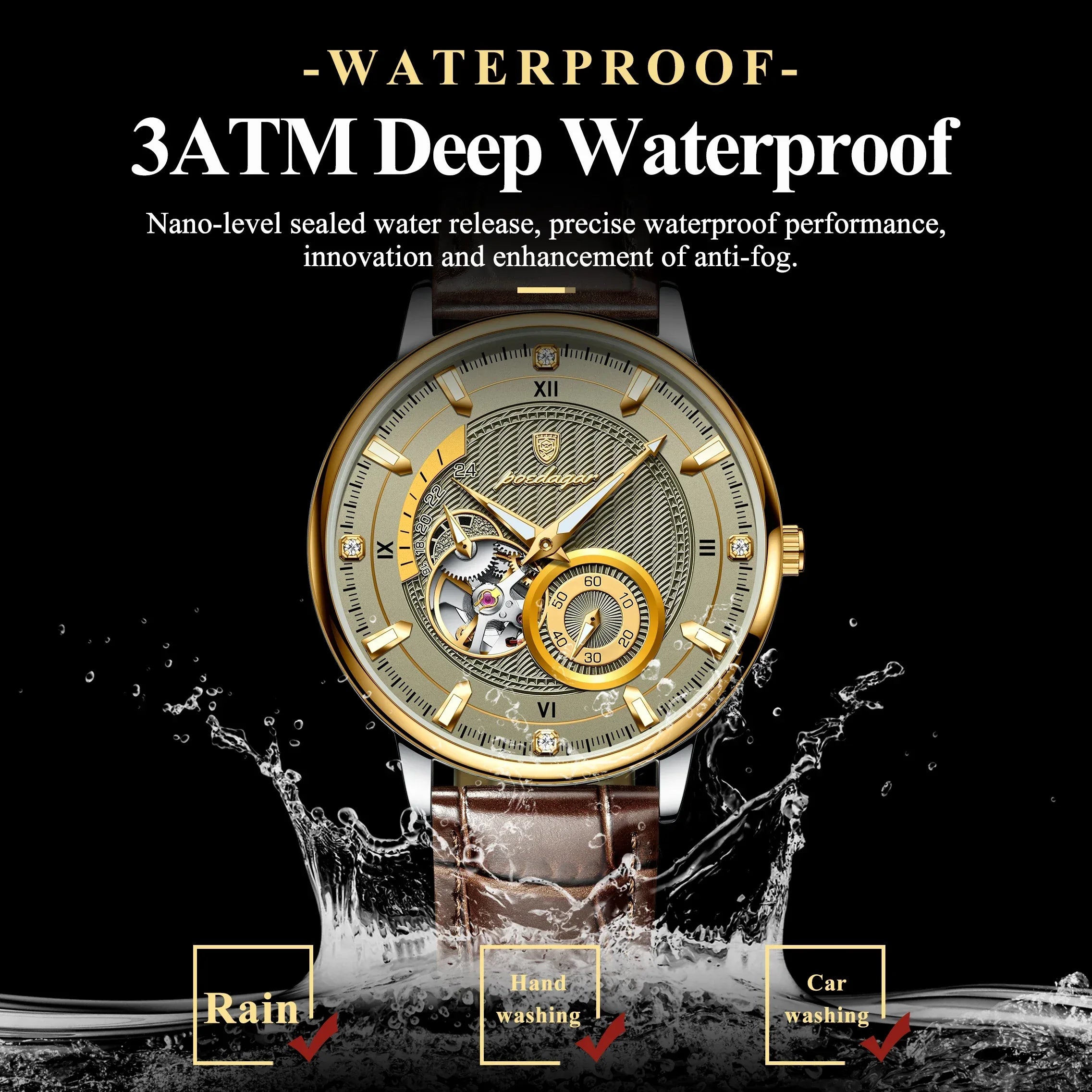 Men’s Automatic Mechanical Watch | Skeleton Tourbillon - TREASURE ESHOP