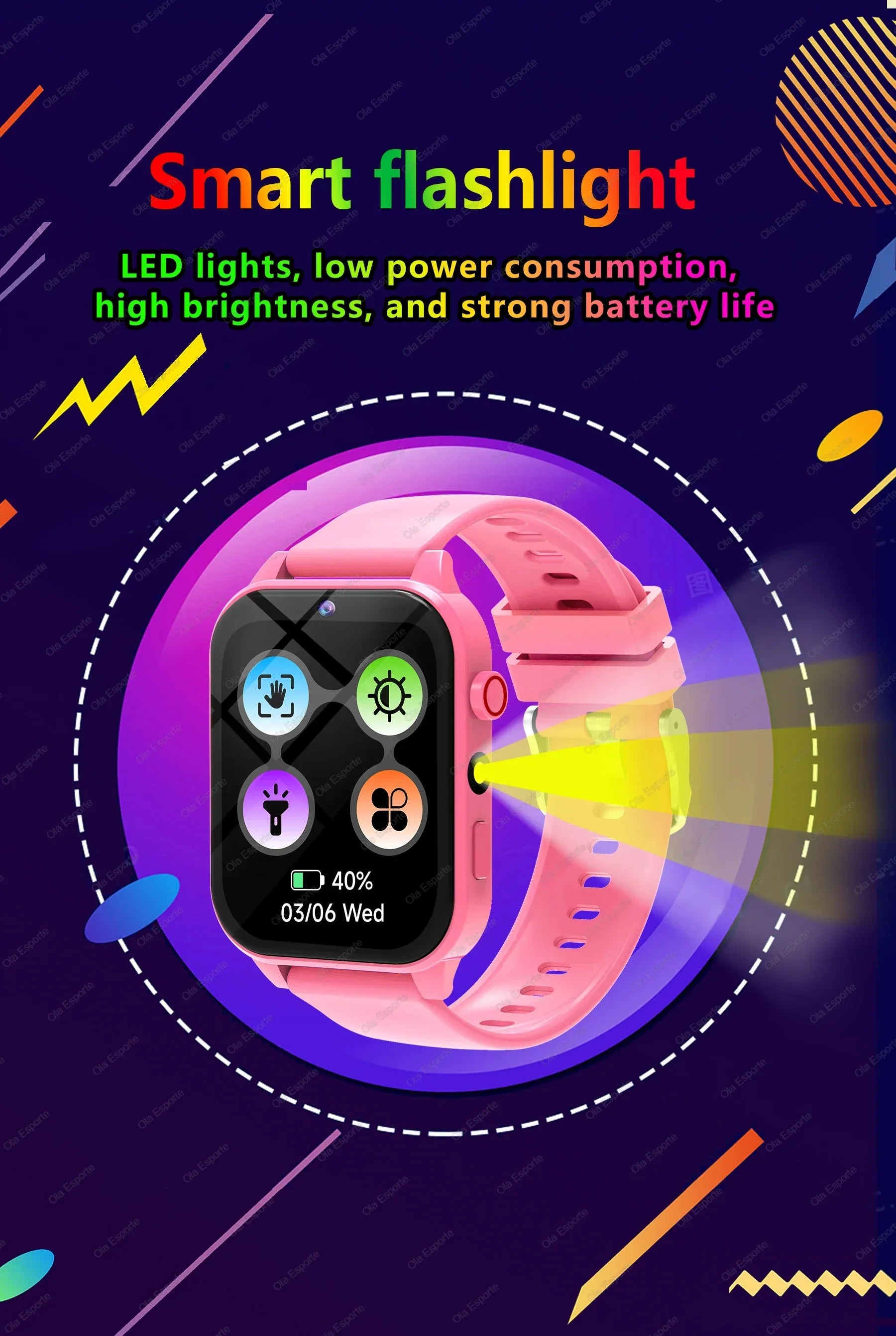 Kids Smart Watch with Camera Games – 1.83” Touch Screen, Fitness Tracker, Sleep Monitor, Alarm Gifts for Boys Girls - TREASURE ESHOP