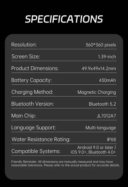 Watch 7 Ultra Smart Watch HD Round Display, Heart Rate, Blood Oxygen, GPS, Bluetooth Calling, IPX8 Waterproof