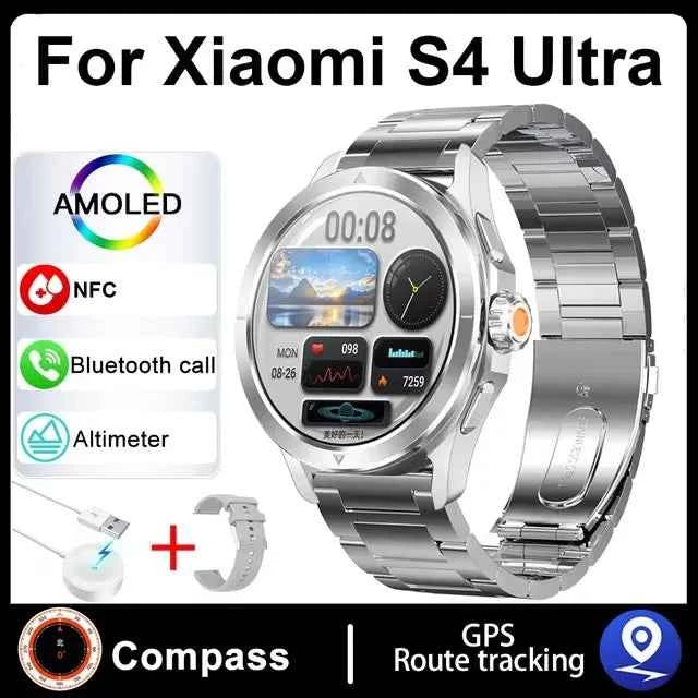 Ultra Outdoor Sports Smartwatch Men – 1.53” AMOLED HD, GPS, NFC, Compass, Heart Rate, Waterproof Bluetooth Calling Watch