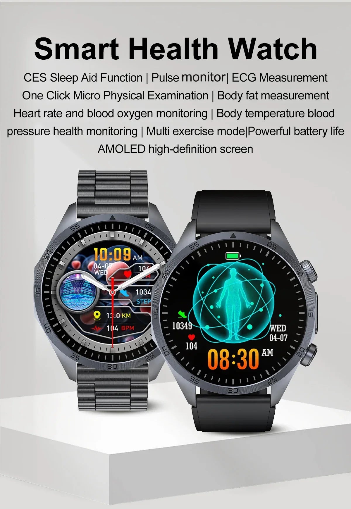 ECG+PPG Smart Health Watch | AI Blood Lipid & Fitness Tracker - TREASURE ESHOP