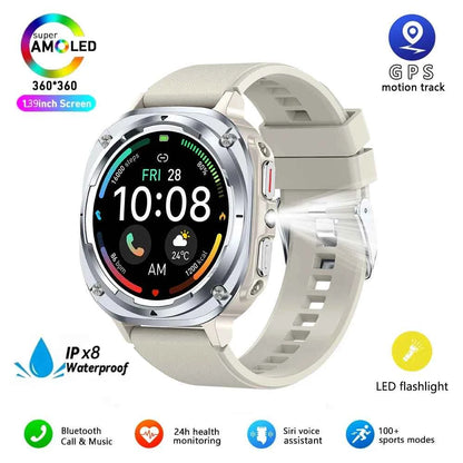Watch 7 Ultra Smart Watch HD Round Display, Heart Rate, Blood Oxygen, GPS, Bluetooth Calling, IPX8 Waterproof