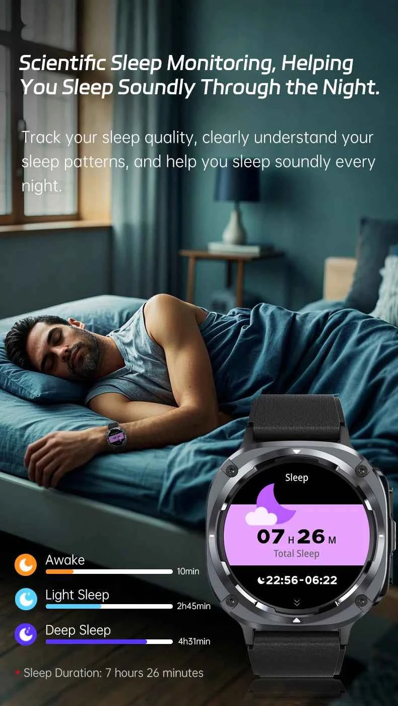 Watch 7 Ultra Smart Watch HD Round Display, Heart Rate, Blood Oxygen, GPS, Bluetooth Calling, IPX8 Waterproof