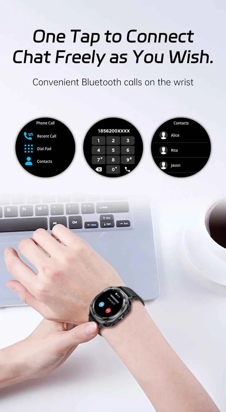 Watch 7 Ultra Smart Watch HD Round Display, Heart Rate, Blood Oxygen, GPS, Bluetooth Calling, IPX8 Waterproof