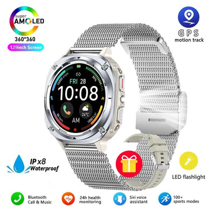 Watch 7 Ultra Smart Watch HD Round Display, Heart Rate, Blood Oxygen, GPS, Bluetooth Calling, IPX8 Waterproof
