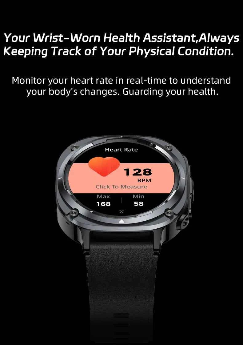 Watch 7 Ultra Smart Watch HD Round Display, Heart Rate, Blood Oxygen, GPS, Bluetooth Calling, IPX8 Waterproof