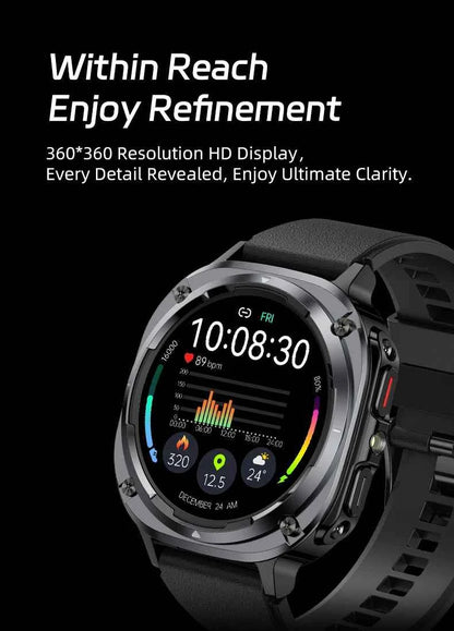Watch 7 Ultra Smart Watch HD Round Display, Heart Rate, Blood Oxygen, GPS, Bluetooth Calling, IPX8 Waterproof