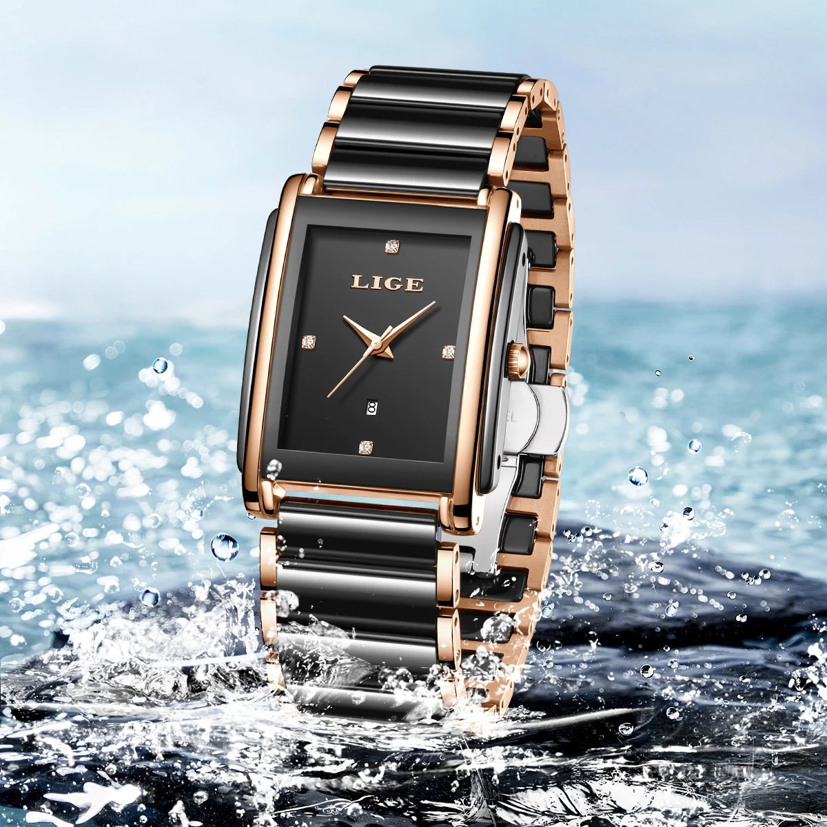 Watch for Women Japanese Movement Ceramics Strap Luxury Ladies Bracelet Quartz Watches - TREASURE ESHOP