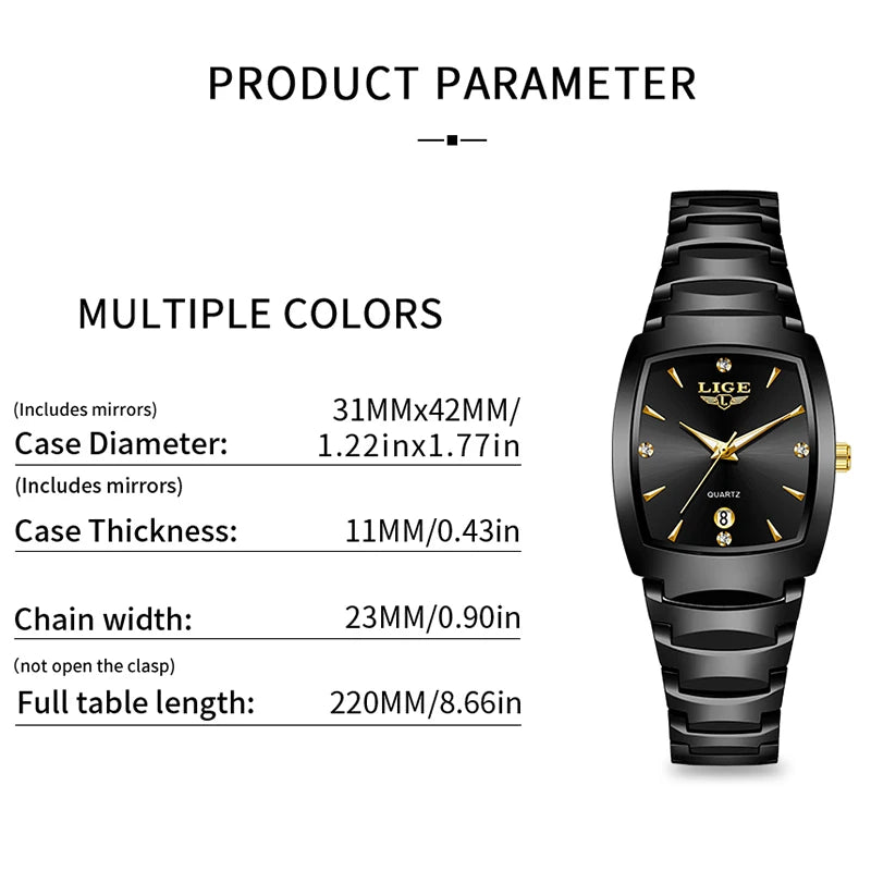 Women’s Luxury Stainless Steel Quartz Watch – Elegant Business Ladies Fashion Wristwatch - TREASURE ESHOP