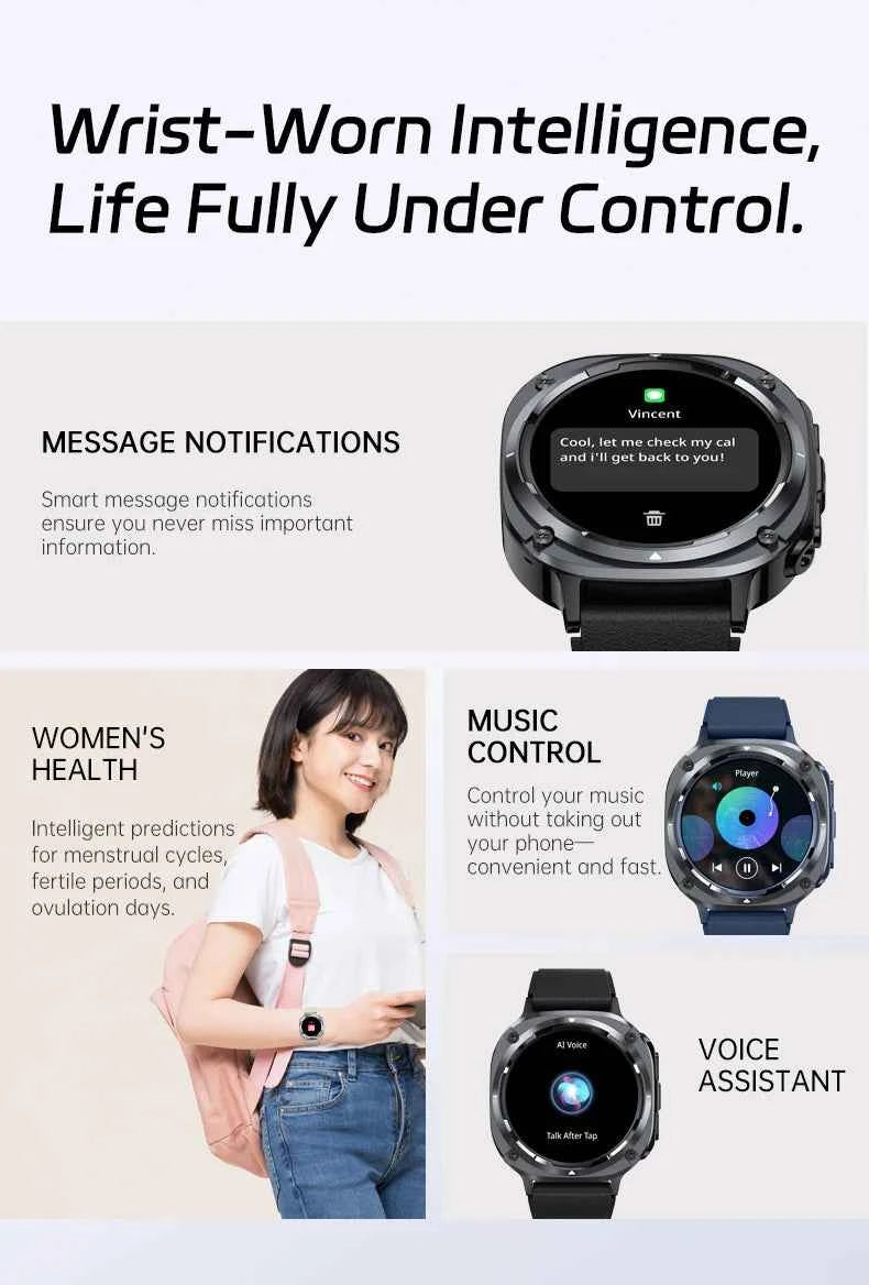 Watch 7 Ultra Smart Watch HD Round Display, Heart Rate, Blood Oxygen, GPS, Bluetooth Calling, IPX8 Waterproof