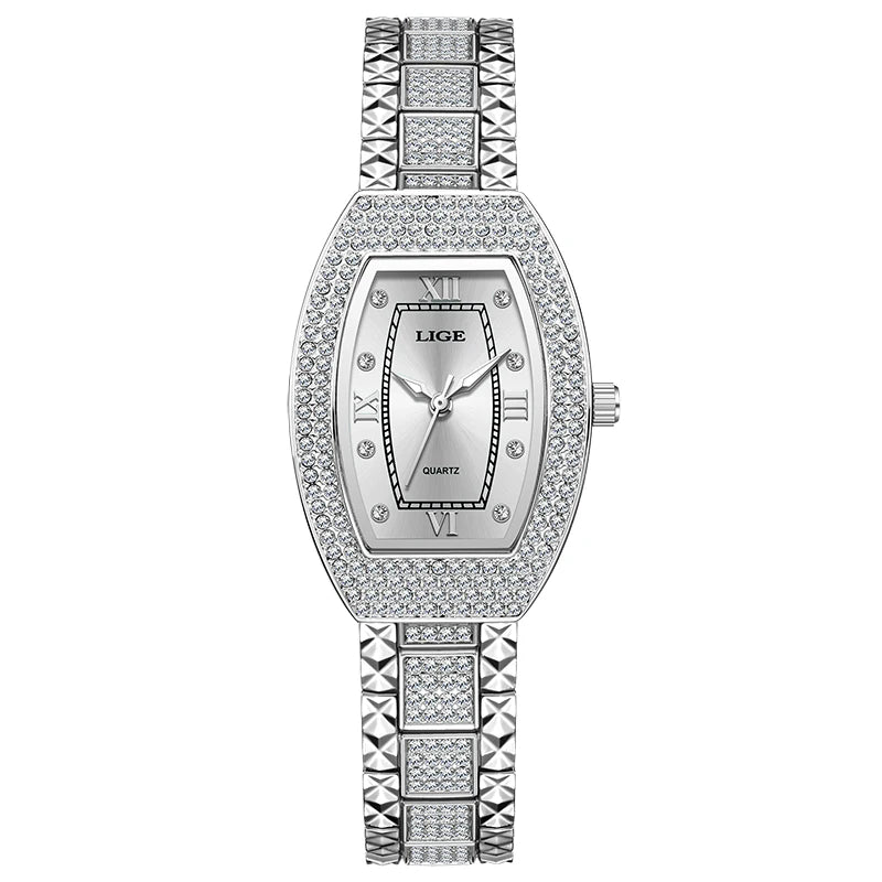 Luxury Diamond Women’s Watch | Elegant Stainless Steel - TREASURE ESHOP