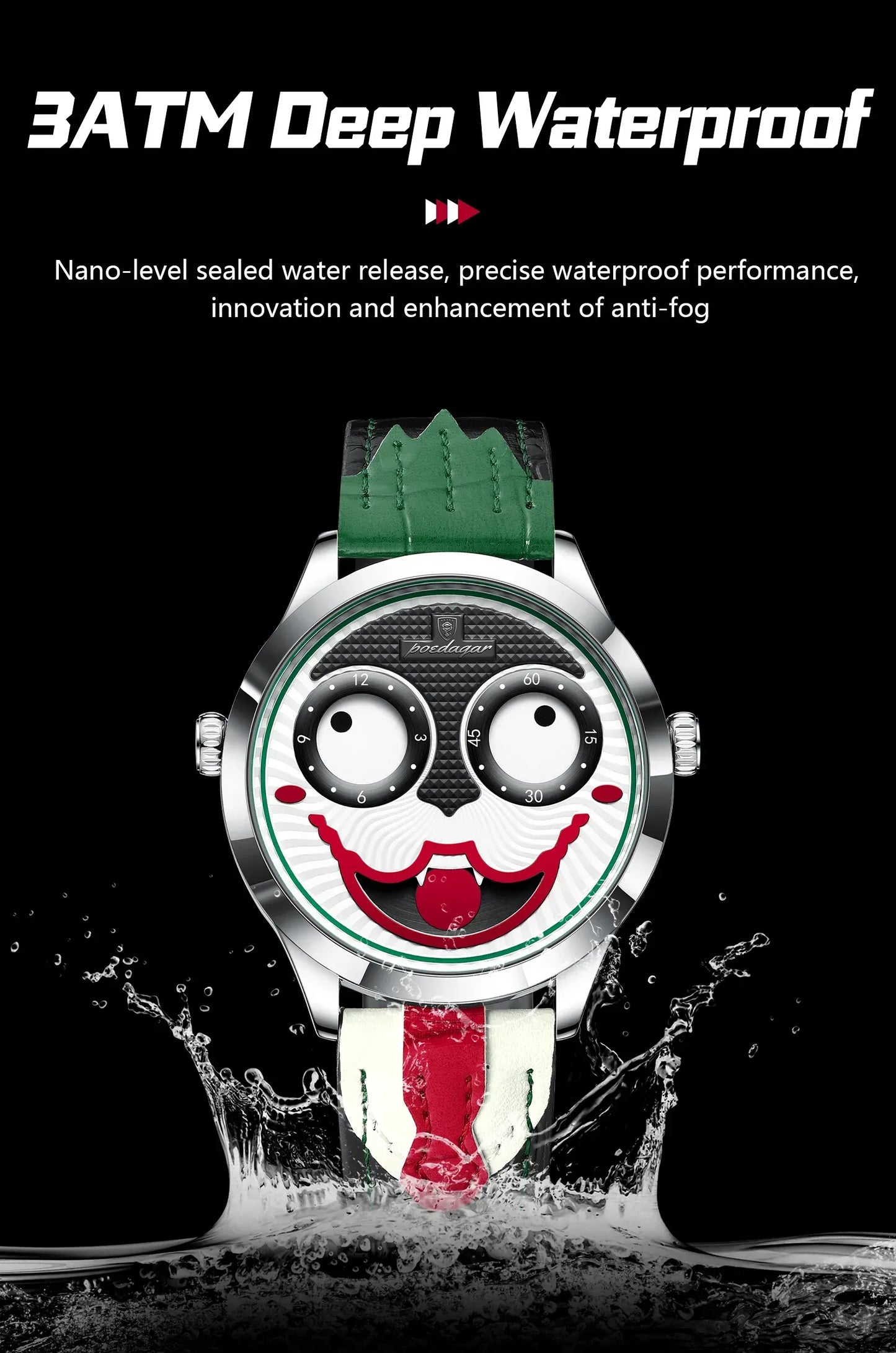 Luxury Men’s Quartz Watch | Waterproof Leather Sports - TREASURE ESHOP