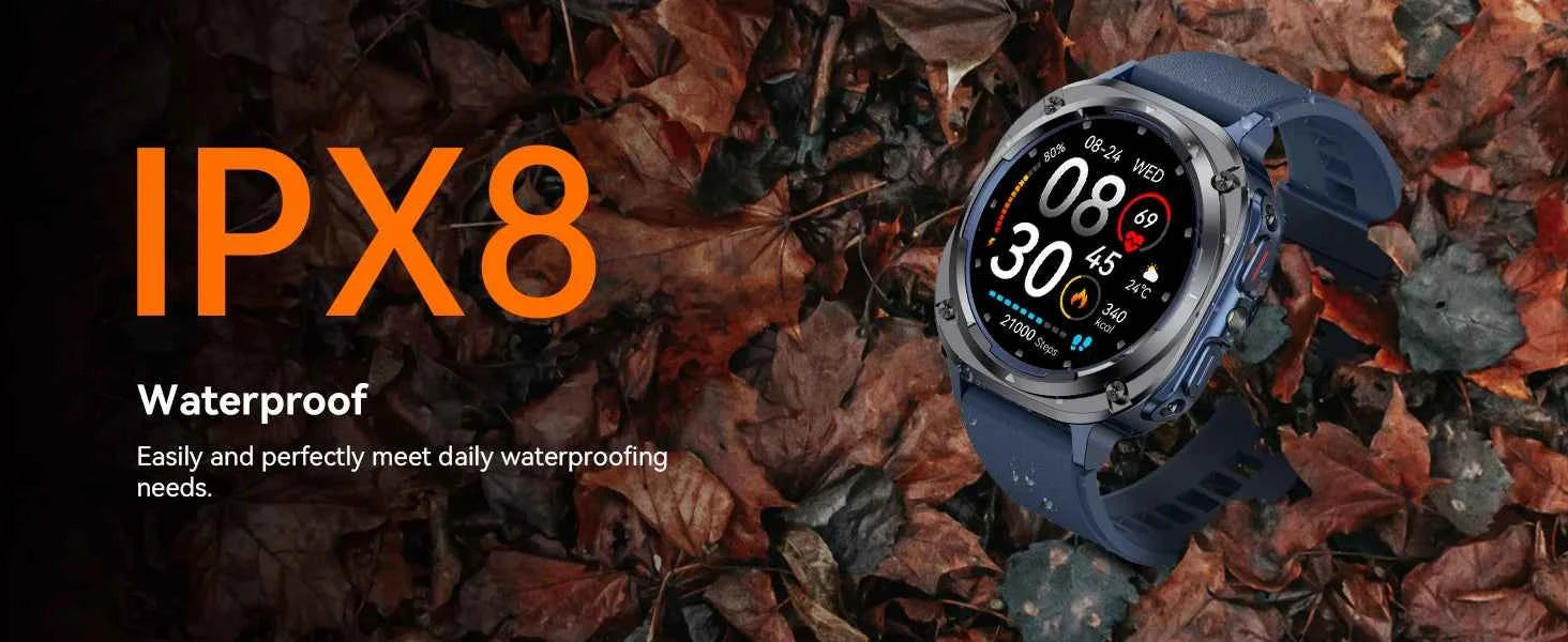 Watch 7 Ultra Smart Watch HD Round Display, Heart Rate, Blood Oxygen, GPS, Bluetooth Calling, IPX8 Waterproof