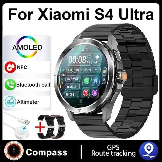 Ultra Outdoor Sports Smartwatch Men – 1.53” AMOLED HD, GPS, NFC, Compass, Heart Rate, Waterproof Bluetooth Calling Watch