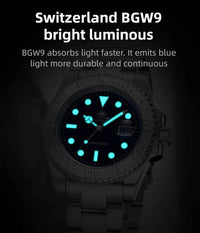Men’s Analog Quartz Diving Watch – BGW9 Luminous | 200m Waterproof | Stainless Steel | Japan Miyota Movement