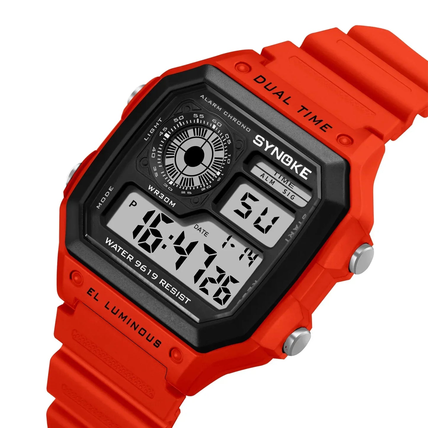 Men’s Digital Sports Waterproof Watch – Chronograph, Alarm, Backlight, Shock Resistant - TREASURE ESHOP