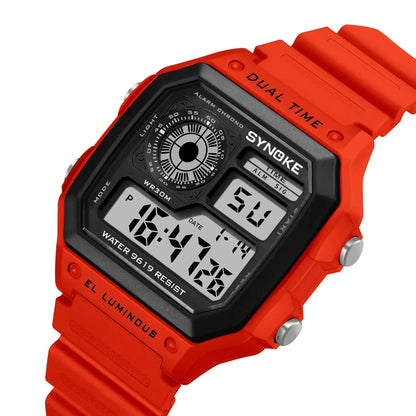Men’s Digital Sports Waterproof Watch – Chronograph, Alarm, Backlight, Shock Resistant - TREASURE ESHOP