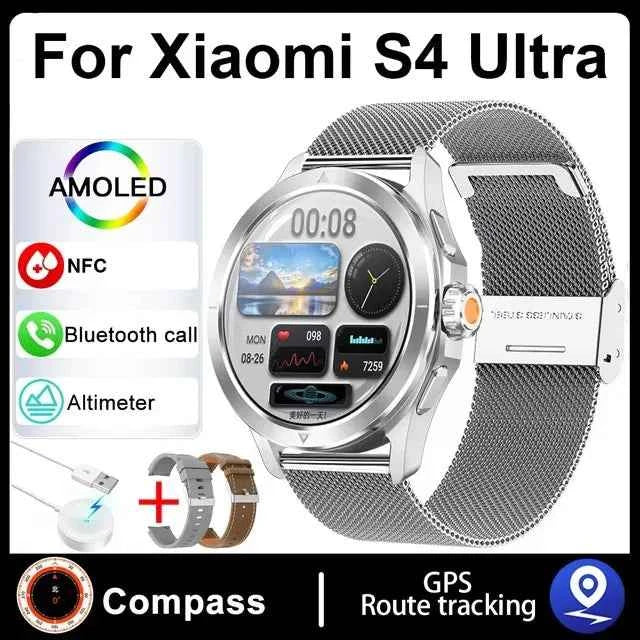 Ultra Outdoor Sports Smartwatch Men – 1.53” AMOLED HD, GPS, NFC, Compass, Heart Rate, Waterproof Bluetooth Calling Watch
