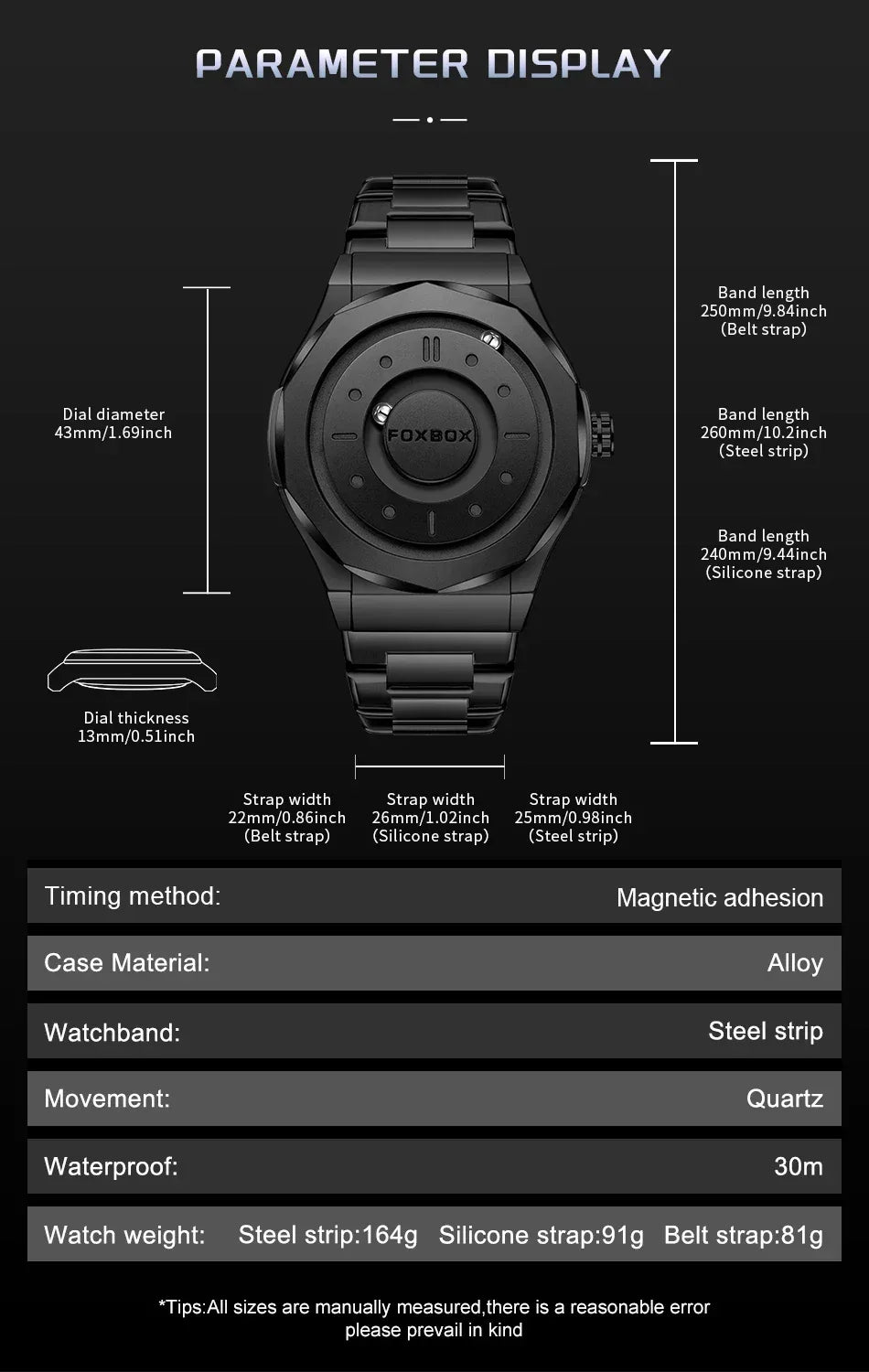 Creative Scrolling Pointer Magnetic Force Men’s Quartz Watch - TREASURE ESHOP