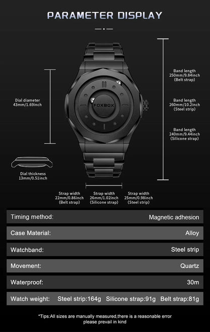 Creative Scrolling Pointer Magnetic Force Men’s Quartz Watch - TREASURE ESHOP